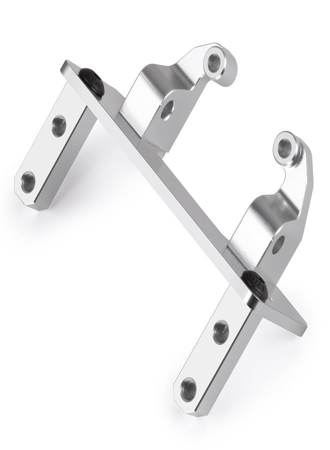 MORFUM Aluminum Alloy Axle Servo Base Stand Compatible with 1/10 RC Crawler Axial SCX10 II 90046 AR44 Axle Upgrade Replacement Part (Silver) - Image 2